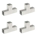 vidaXL Paalverbindingen 4 st T-vorm 71x71 mm gegalvaniseerd, Verzenden, Nieuw