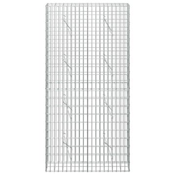 vidaXL Gabion met 5 mm Draad en 5x10 cm Gaas 100x10x200 cm, Verzenden, Nieuw, IJzer