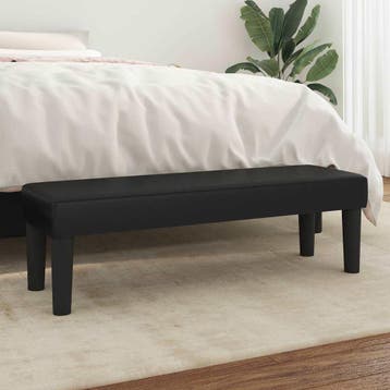 vidaXL Bankje 100x30x30 cm kunstleer zwart, Verzenden, Nieuw, Leer