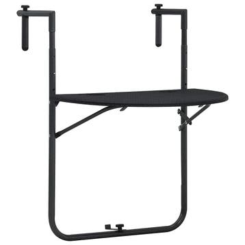 vidaXL Balkontafel hangend 60x64x83,5 cm rattan-look, Tuin en Terras, Tuintafels, Verzenden, Nieuw, Kunststof
