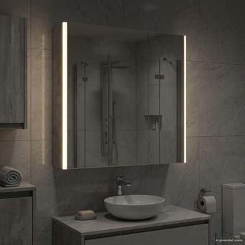 vidaXL Badkamer spiegelkast Beton Grijs 63,5 x 15,5 x 70 cm, Verzenden, Nieuw