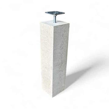 Betonpoeren 15x15x60 Grijs    INCL STELPLAAT ., Nieuw