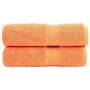 vidaXL Badhanddoeken SOLUND 2 st 600 g/m² 70x140 cm oranje, Verzenden, Nieuw, Oranje