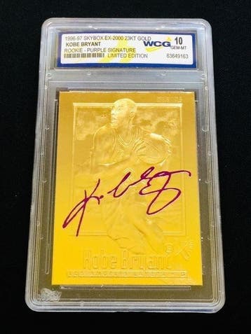 1996/97 Skybox Kobe Bryant Rookie - Purple Signature - Gold, Nieuw