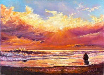 Vitaly Leshukov - Atardecer Marino, Antiek en Kunst