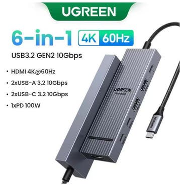 USB-C Hub 6-in-1 – 4K HDMI Docking Station met 10Gbps USB en, Verzenden, Nieuw