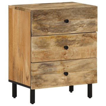 vidaXL Nachtkastje 50x33x60 cm massief mangohout, Verzenden, Nieuw, Hout