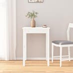 vidaXL Eettafel 55x55x75 cm massief grenenhout wit, Verzenden, Nieuw