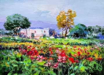 Mario Smeraglia (1950) - Paesaggio toscano