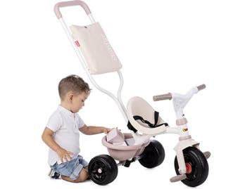 Smoby Be Fun Comfort Pink - Driewieler - Loopfiets - Handrem, Verzenden, Nieuw, Smoby