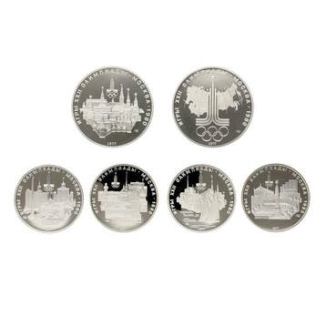 Rusland. 5 & 10 Roubles 1977 - 1980 Summer Olympics,
