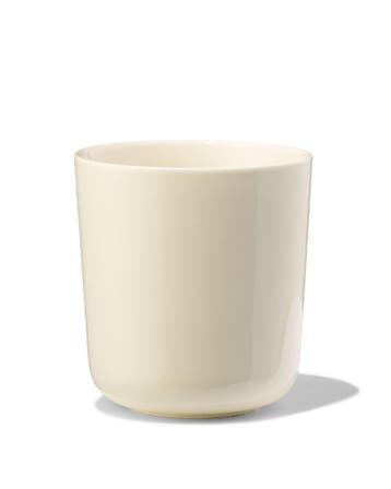 HEMA Cappuccinomok 350ml Knap new bone china geel 2+1 gratis, Verzenden, Nieuw