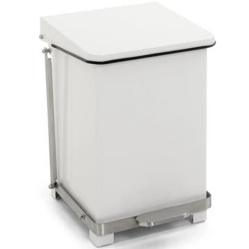 Pedaalemmer | Staal | Wit | 27L | Klapdeksel |  HACCP |, Verzenden, Nieuw in verpakking