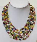 aquamarijn;turmalijn;citrien;parels met Grieks kruis. Hoge