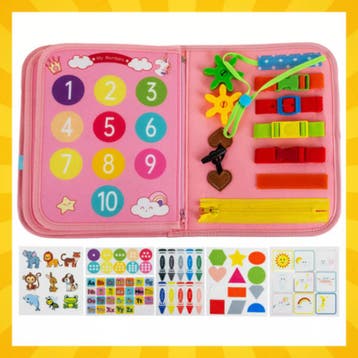 Kruzzel Montessori manipuleerboek roze – educatief sensor., Ophalen of Verzenden, Nieuw