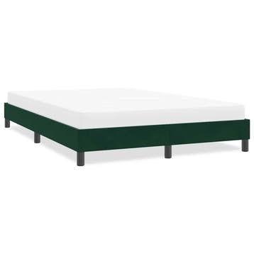 vidaXL Bedframe zonder matras 160x220 cm fluweel donkergroen, Huis en Inrichting, Verzenden, Stof, Groen, Nieuw