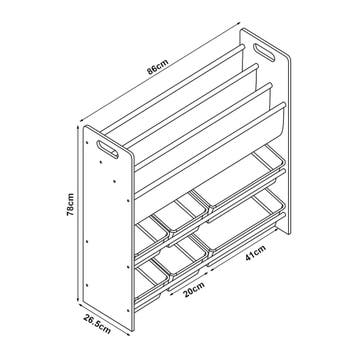 Kinderkast Rødøy open kast 78x86x27cm eenhoornmotief [en.cas, Verzenden, Nieuw