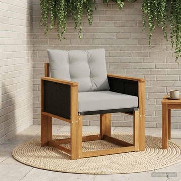 vidaXL Buiten Midden Sofa Massief Acaciahout Naturel, Verzenden, Nieuw