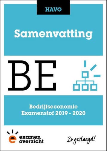 ExamenOverzicht - Samenvatting Bedrijfseconomie HAVO, Boeken, Verzenden, Gelezen, ExamenOverzicht