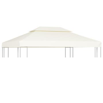vidaXL Vervangend tentdoek prieel 310 g/m² 3x4 m crèmewit, Verzenden, Nieuw