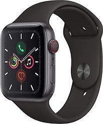 Apple Watch Series 5 44 mm aluminium kast space grey op, Telecommunicatie, Overige Telecommunicatie, Gebruikt, Verzenden