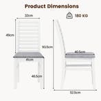 LIVSK Houten Eetkamerstoelen - Set van 2 - Kunstleren Bekled, Kinderen en Baby's, Verzenden, Nieuw