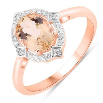 Zonder minimumprijs - Ring - 14 karaat Roségoud - 1.20ct., Nieuw