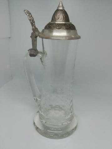Bierpul - Glas, Metaal - Duitse XXe eeuw 25 cm