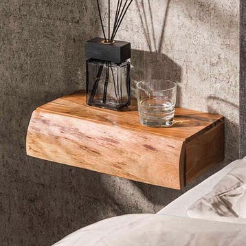 *WOONWINKEL* Hangend Nachtkastje Boomstam 40 Cm Breed (set V, Huis en Inrichting, Slaapkamer | Nachtkastjes, Verzenden, Nieuw