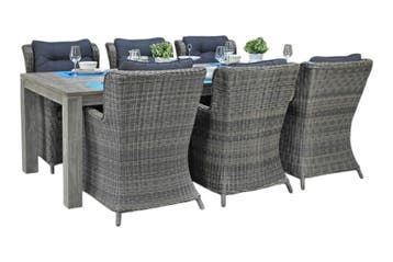 Cancun-Delano Tuinset 6 Personen - Acacia / Kobo Grey, Tuin en Terras, Verzenden, Nieuw