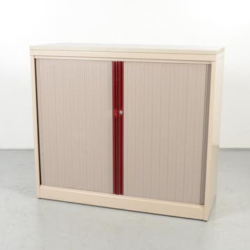 Mewaf roldeurkast, creme, 106 x 120 cm, incl. 2 legborden, Huis en Inrichting, Kasten | Roldeurkasten en Archiefkasten, Ophalen of Verzenden