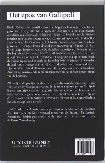 Het epos van Gallipoli 9789059117587 P. Schulten, Verzenden, Zo goed als nieuw, P. Schulten