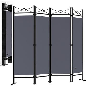 Kamerscherm Lucca Set van 2 Grijs 180x163cm (Voor in Huis), Verzenden, Nieuw
