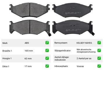 Remblokken Vooras Chrysler Saratoga 3.0 - ABS 38522, Verzenden, Nieuw, Chrysler