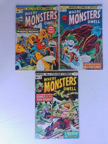 Where Monsters Dwell #34, 36, 37 - 3 Strips - Eerste druk -, Boeken, Nieuw