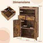 LIVSK Opbergkast met Verstelbare Plank - Werkblad, Open Vak,, Verzenden, Nieuw