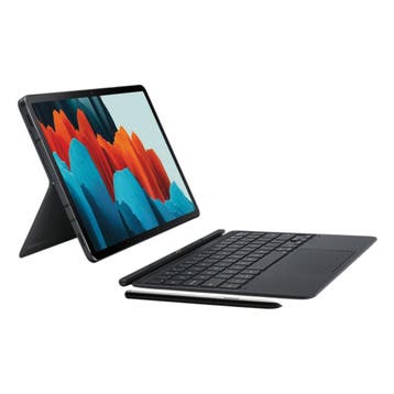 Samsung Galaxy Tab S7 128GB + S Pen + Book Cover Keyboard, Computers en Software, Android Tablets, Galaxy Tab S7 T875, Samsung 