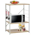 vidaXL Magnetronkast 60x39,6x79,5 cm bewerkt hout wit en, Huis en Inrichting, Verzenden, Nieuw