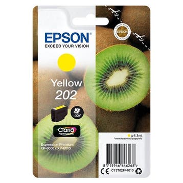Epson 202 (T02F4) inktcartridge geel (origineel), Verzenden, Nieuw, Cartridge, Epson