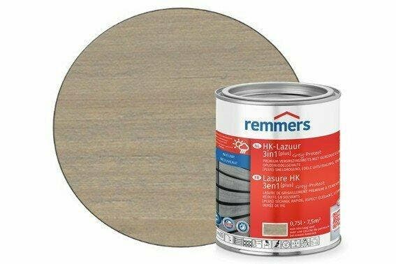 Remmers HK-lazuur Plus | Grey Protect Zilvergrijs, Doe-het-zelf en Verbouw, Verf, Beits en Lak, Verzenden