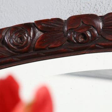 Art & crafts spiegel Engeland ca 1900 klein dwars ovaal No77, Antiek en Kunst, Antiek | Spiegels, Ophalen of Verzenden