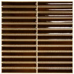 Wand Mozaïek Tegels Kitkat Factory Keramiek Bruin - Matje.., Doe-het-zelf en Verbouw, Tegels, Nieuw, Ophalen of Verzenden, 20 tot 40 cm