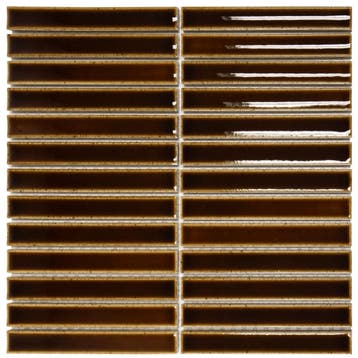 Wand Mozaïek Tegels Kitkat Factory Keramiek Bruin - Matje.., Nieuw, Ophalen of Verzenden, 20 tot 40 cm, 10 m² of meer