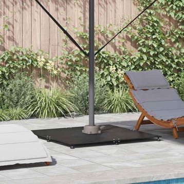 vidaXL Parasolvoet 52 kg Zwart Staal Vierkant Verstelbaar, Verzenden, Nieuw, 1 tot 2 meter, Parasolvoet