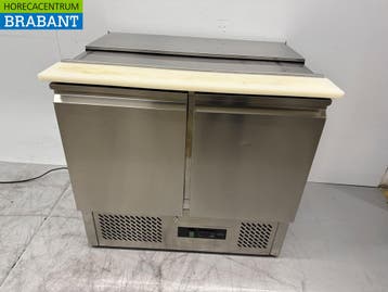 RVS Saladette 2 Deuren 90,5 cm 230V Horeca, Ophalen of Verzenden, Gebruikt