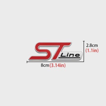3D Metalen ST Line Grille Embleem Badge Chrome Sticker voor, Verzenden, Nieuw