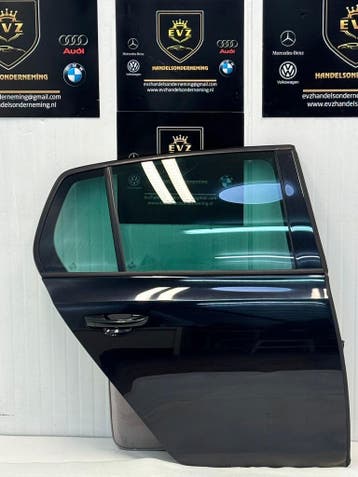 VW Golf VI portier 4-deurs rechts achter deur bj.2010 zwart, Gebruikt, Rechts, Volkswagen, Deur