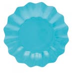 8x Turquoise diepe wegwerp bordjes van karton 21 cm - Bord.., Ophalen of Verzenden, Nieuw