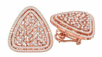 Oorbellen - 14 karaat Roségoud - 2.76ct. tw. Diamant, Nieuw