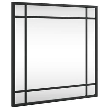 vidaXL Wandspiegel vierkant 40x40 cm ijzer zwart, Verzenden, Nieuw